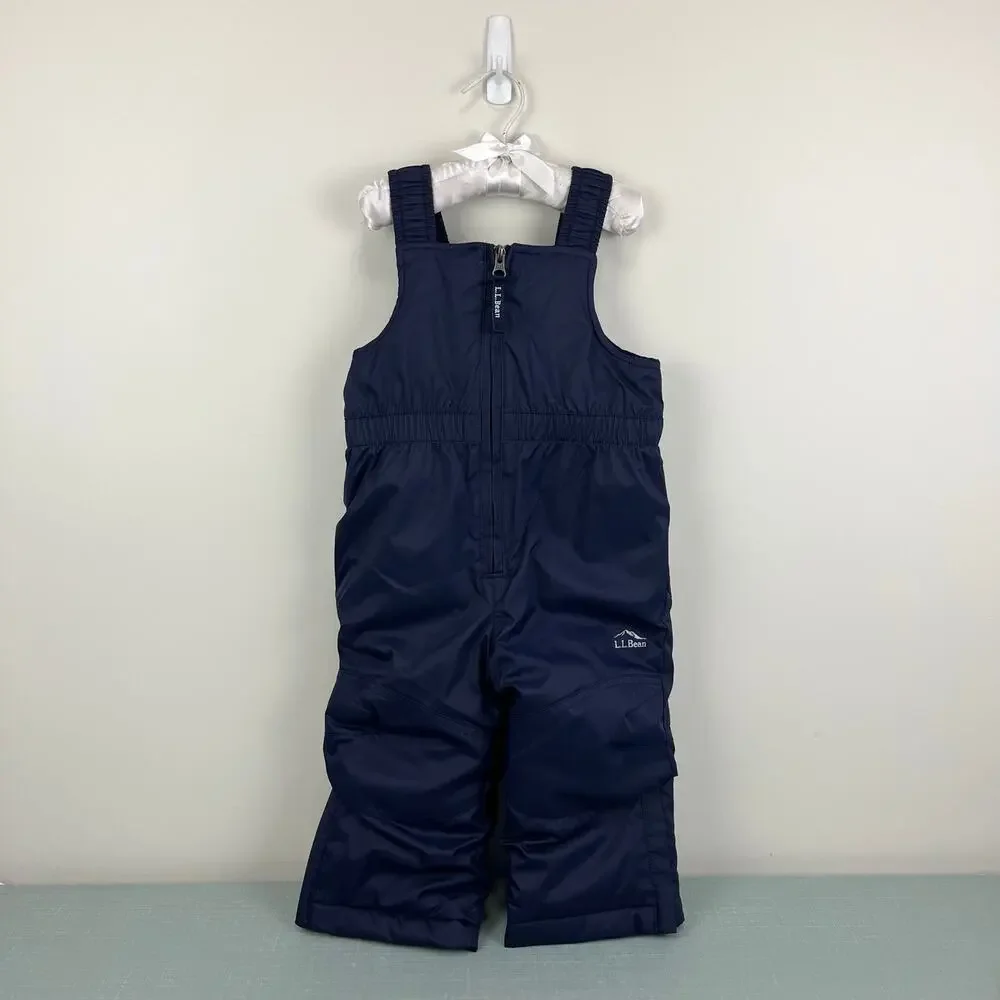 L.L. Bean Kids Navy Blue Cold Buster Snow Bib Overalls 2T